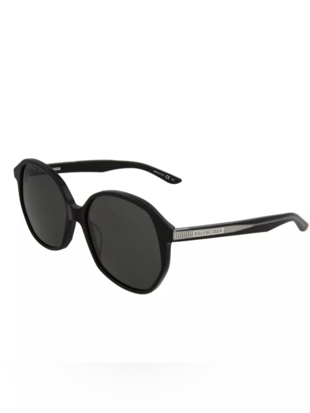 NWT-Balenciaga Round Frame Black Sunglasses